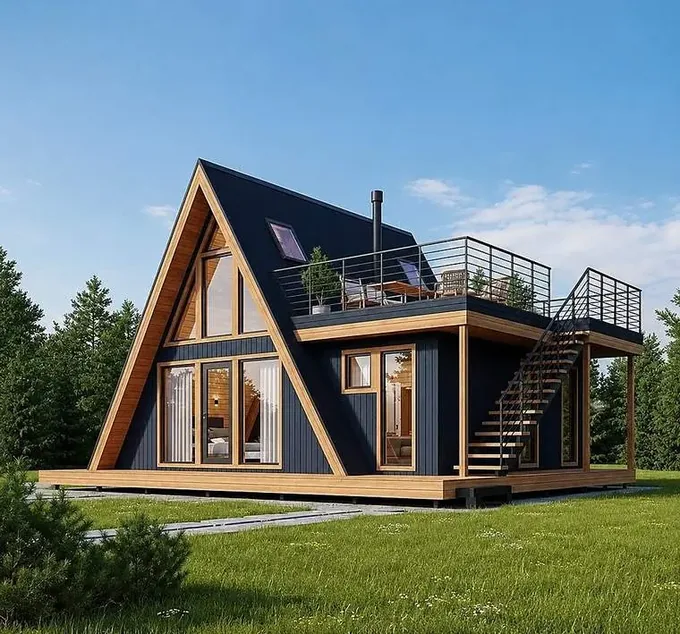 А-фрейм — 40 м²